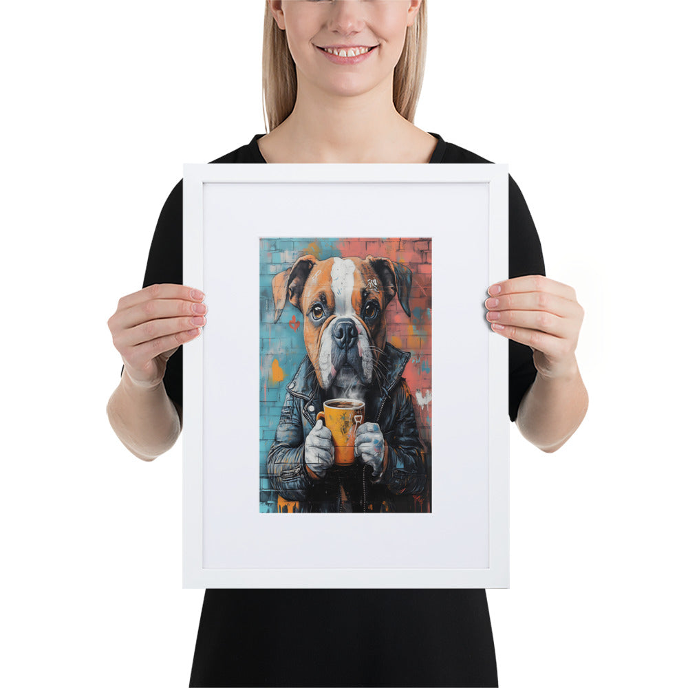 Street Art Canine v7 gerahmtes Poster gerahmtes Poster JLR Design