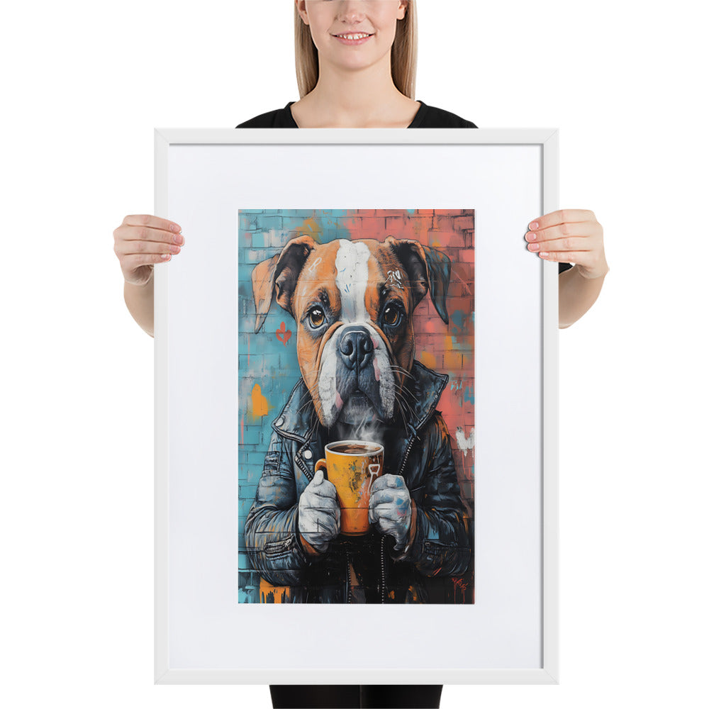 Street Art Canine v7 gerahmtes Poster gerahmtes Poster JLR Design