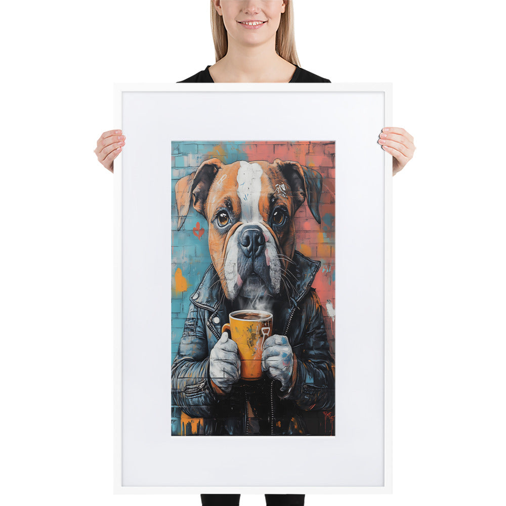 Street Art Canine v7 gerahmtes Poster gerahmtes Poster JLR Design