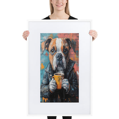 Street Art Canine v7 gerahmtes Poster gerahmtes Poster JLR Design