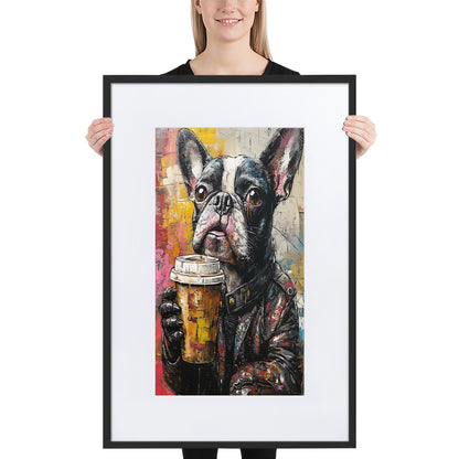 Street Art Canine v8 gerahmtes Poster gerahmtes Poster JLR Design