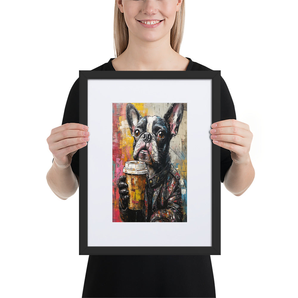 Street Art Canine v8 gerahmtes Poster gerahmtes Poster JLR Design
