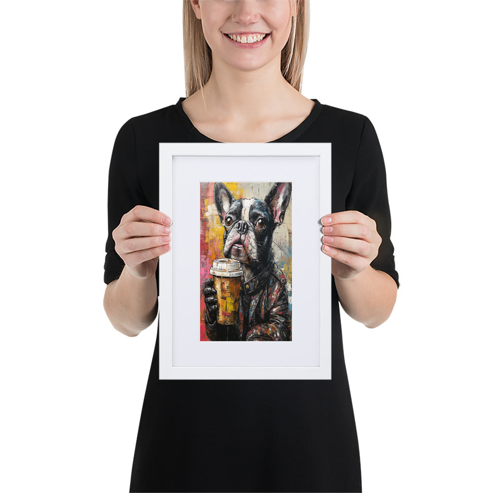 Street Art Canine v8 gerahmtes Poster gerahmtes Poster JLR Design