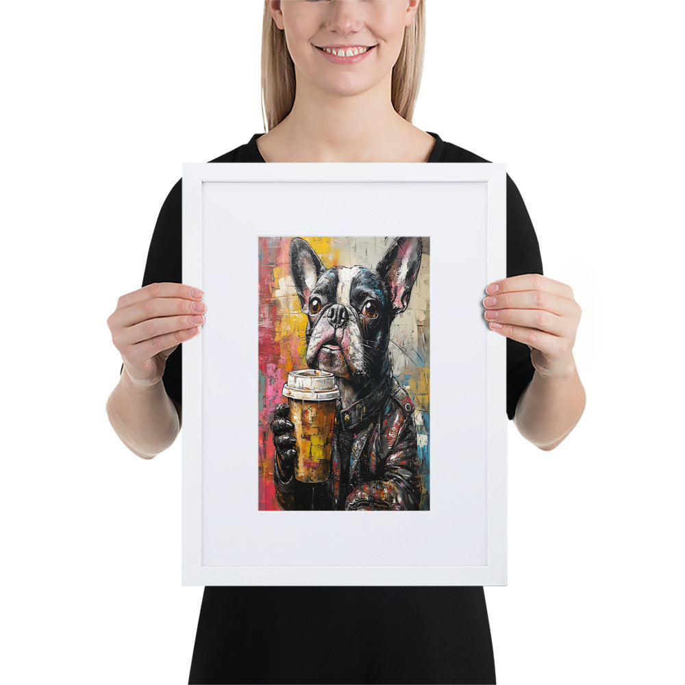 Street Art Canine v8 gerahmtes Poster gerahmtes Poster JLR Design