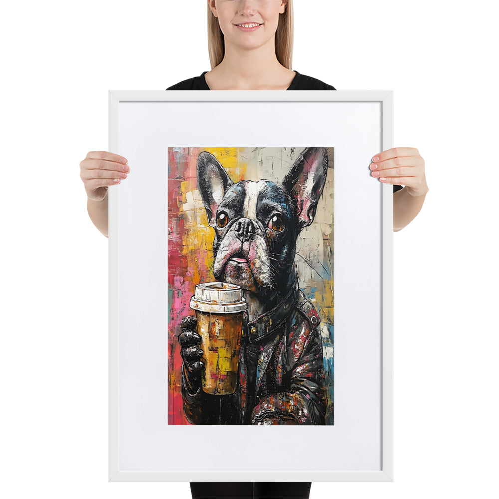 Street Art Canine v8 gerahmtes Poster gerahmtes Poster JLR Design