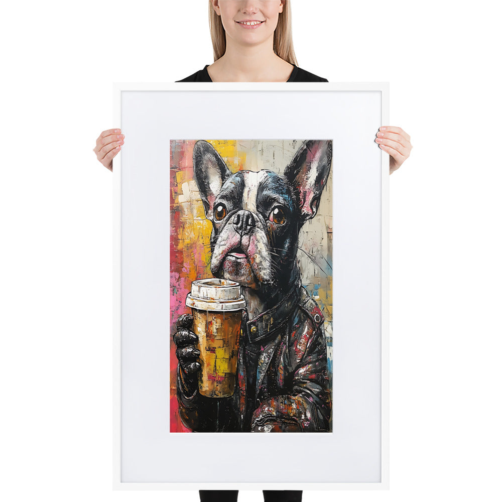 Street Art Canine v8 gerahmtes Poster gerahmtes Poster JLR Design