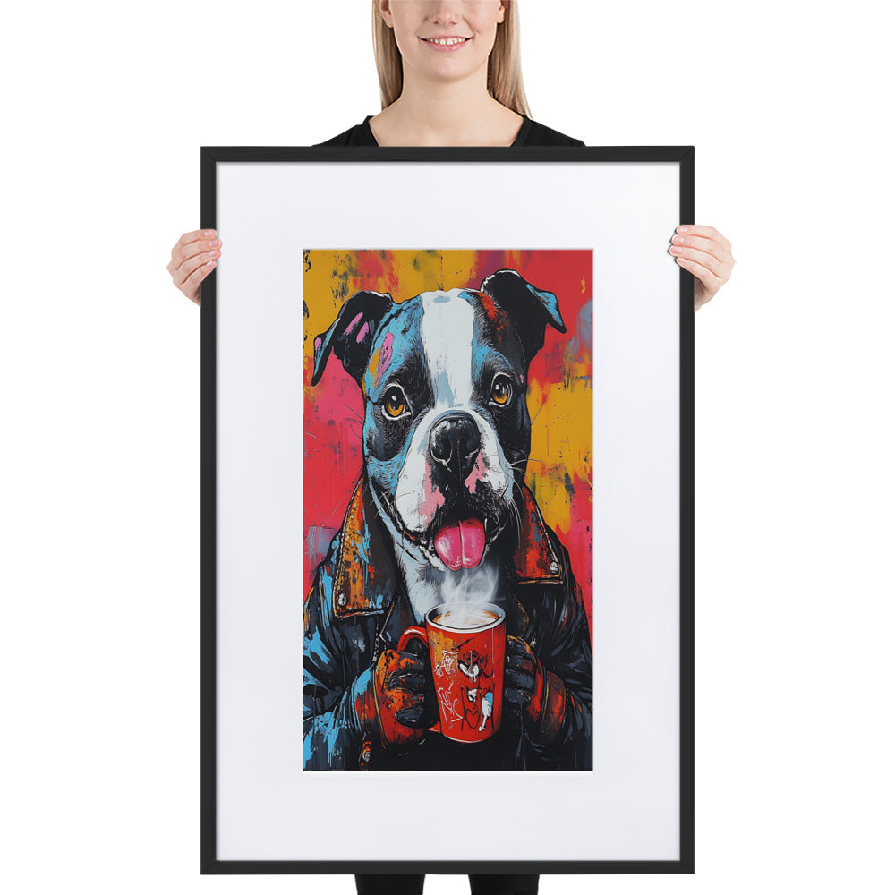 Street Art Canine v9 gerahmtes Poster gerahmtes Poster JLR Design