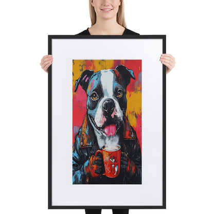 Street Art Canine v9 gerahmtes Poster gerahmtes Poster JLR Design