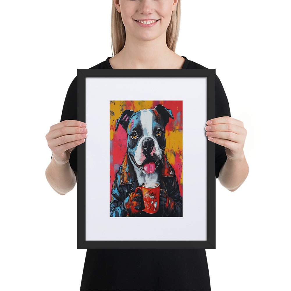 Street Art Canine v9 gerahmtes Poster gerahmtes Poster JLR Design