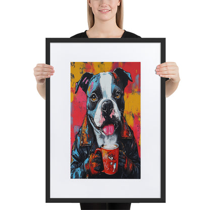 Street Art Canine v9 gerahmtes Poster gerahmtes Poster JLR Design