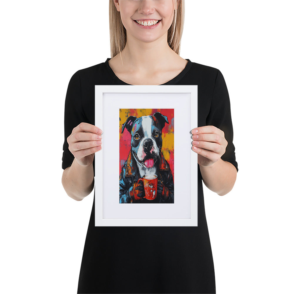 Street Art Canine v9 gerahmtes Poster gerahmtes Poster JLR Design