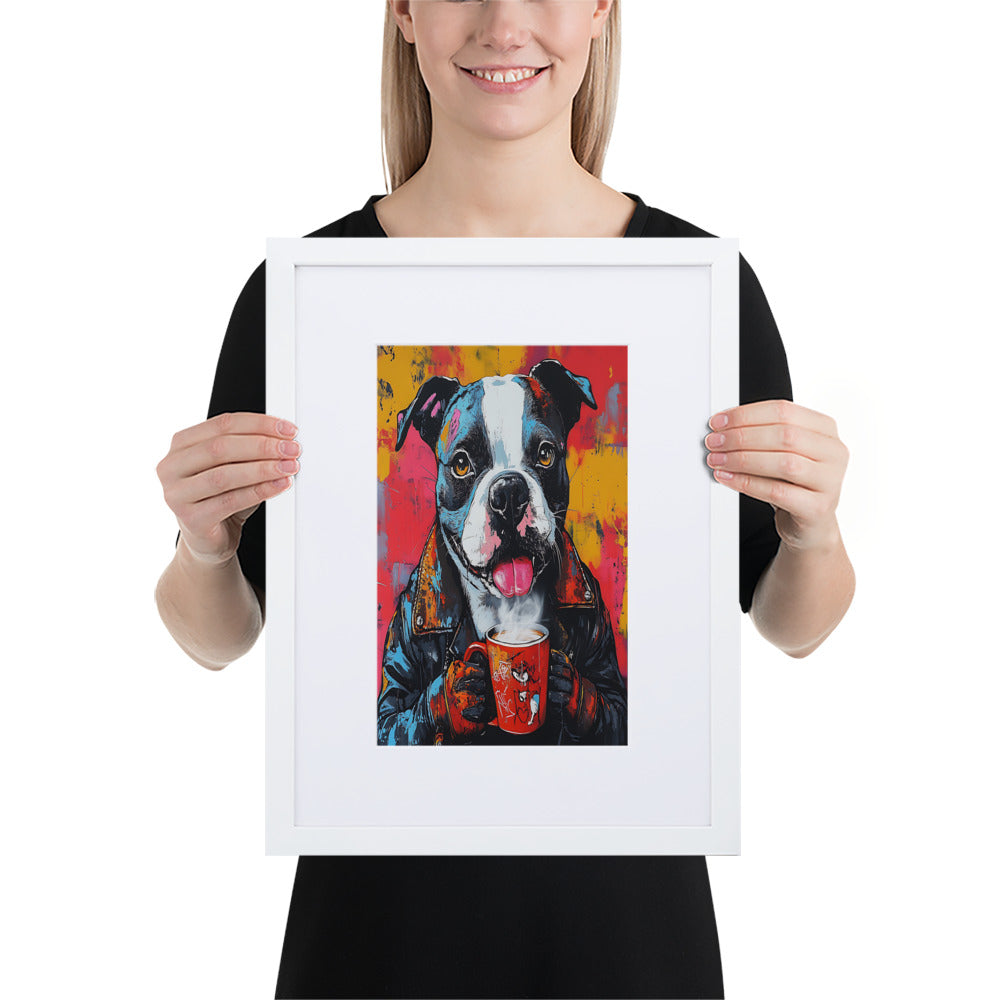 Street Art Canine v9 gerahmtes Poster gerahmtes Poster JLR Design