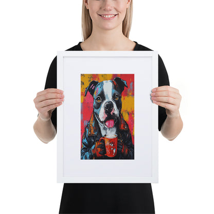 Street Art Canine v9 gerahmtes Poster gerahmtes Poster JLR Design