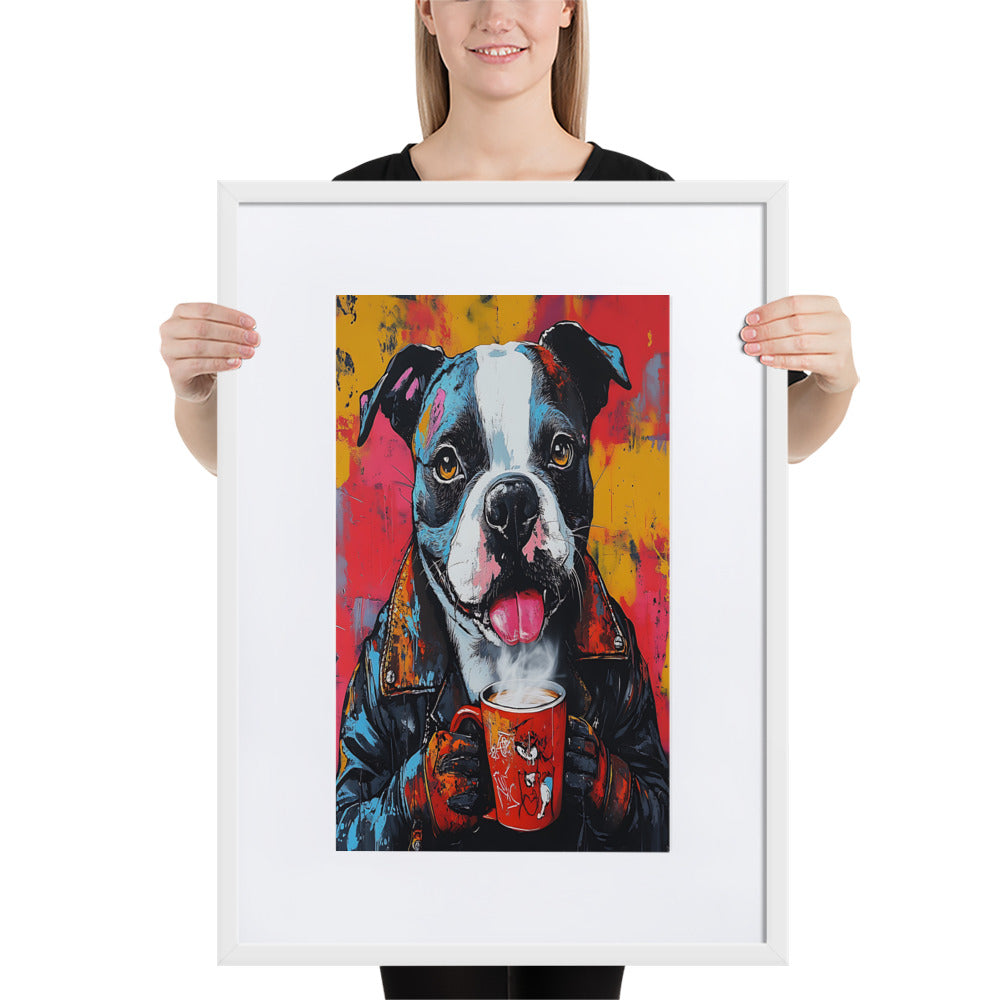Street Art Canine v9 gerahmtes Poster gerahmtes Poster JLR Design