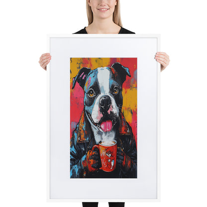 Street Art Canine v9 gerahmtes Poster gerahmtes Poster JLR Design