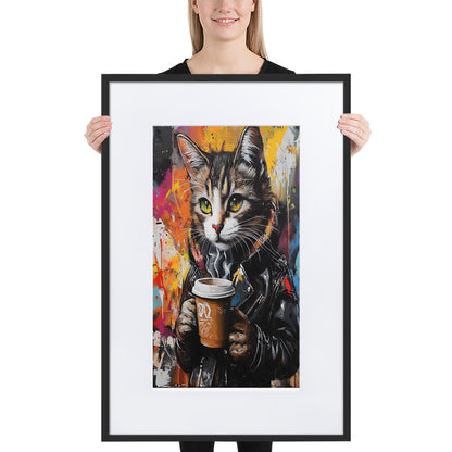 Street Art Feline v11 gerahmtes Poster gerahmtes Poster JLR Design