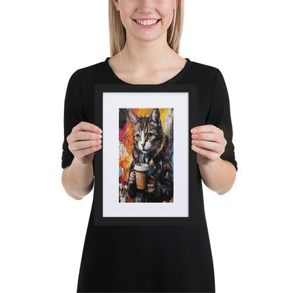Street Art Feline v11 gerahmtes Poster gerahmtes Poster JLR Design