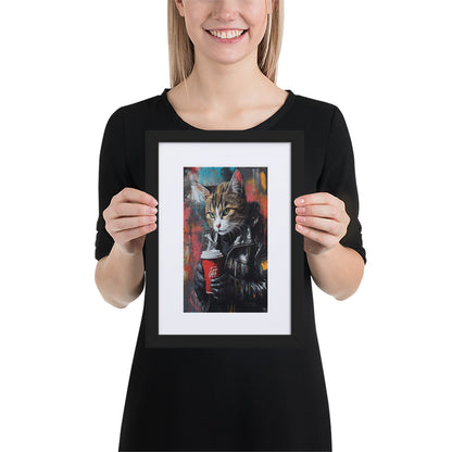 Street Art Feline v13 gerahmtes Poster gerahmtes Poster JLR Design