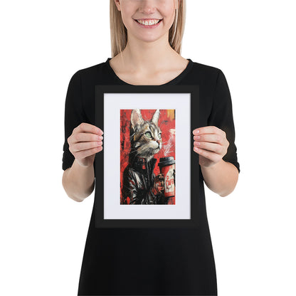 Street Art Feline v17 gerahmtes Poster Gerahmtes Poster JLR Design