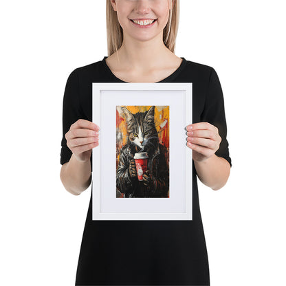Street Art Feline v18 gerahmtes Poster Gerahmtes Poster JLR Design