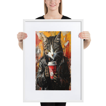 Street Art Feline v18 gerahmtes Poster Gerahmtes Poster JLR Design