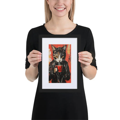 Street Art Feline v3 gerahmtes Poster gerahmtes Poster JLR Design