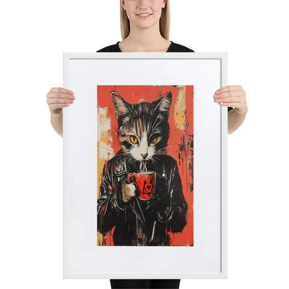 Street Art Feline v3 gerahmtes Poster gerahmtes Poster JLR Design