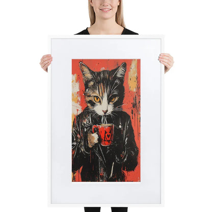 Street Art Feline v3 gerahmtes Poster gerahmtes Poster JLR Design