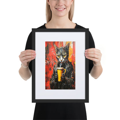 Street Art Feline v8 gerahmtes Poster gerahmtes Poster JLR Design