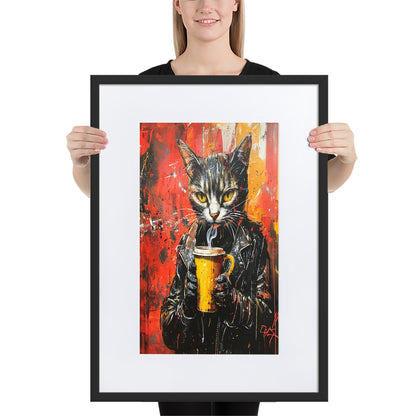 Street Art Feline v8 gerahmtes Poster gerahmtes Poster JLR Design