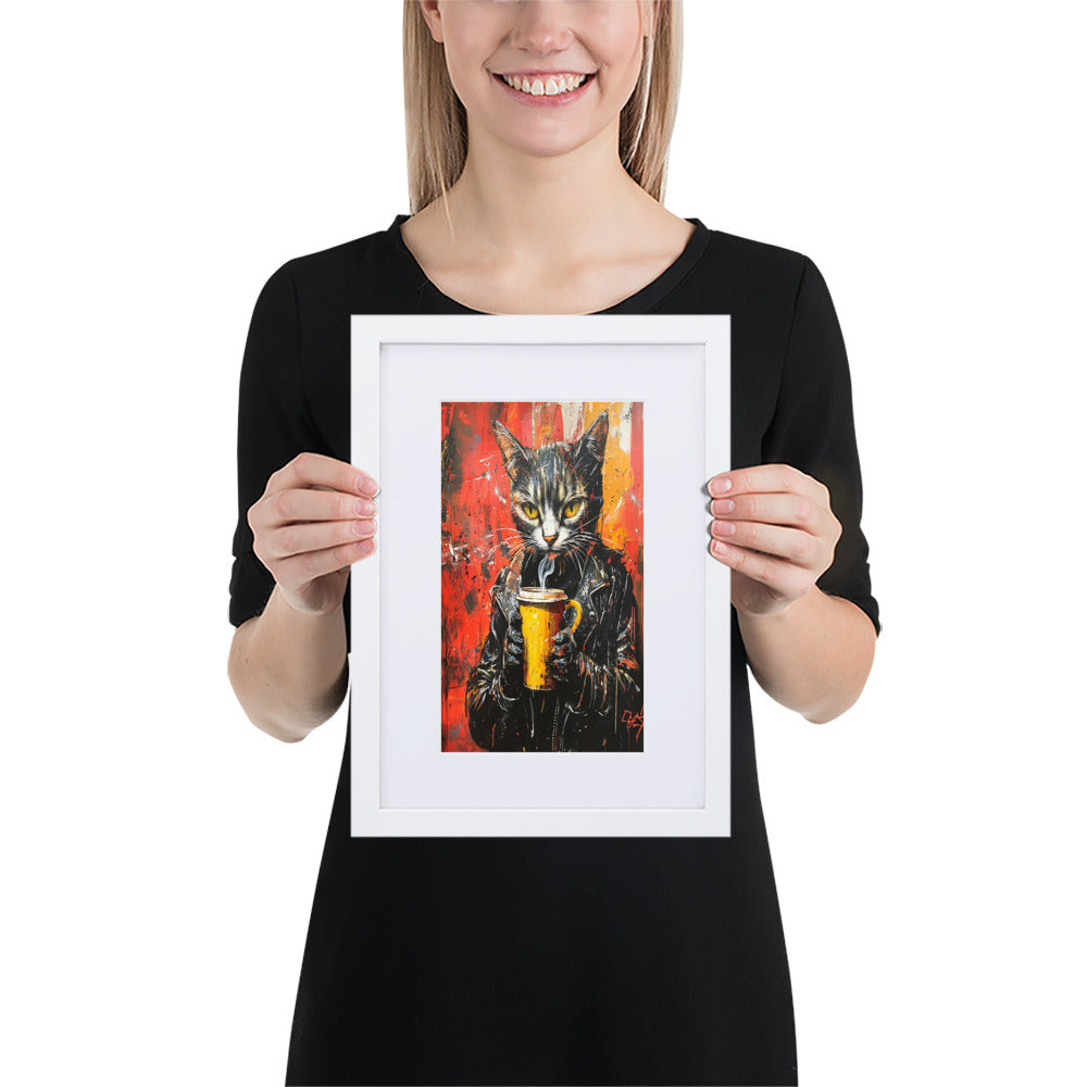 Street Art Feline v8 gerahmtes Poster gerahmtes Poster JLR Design