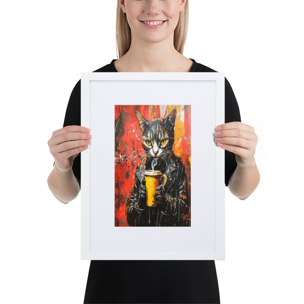 Street Art Feline v8 gerahmtes Poster gerahmtes Poster JLR Design