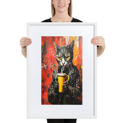 Street Art Feline v8 gerahmtes Poster gerahmtes Poster JLR Design