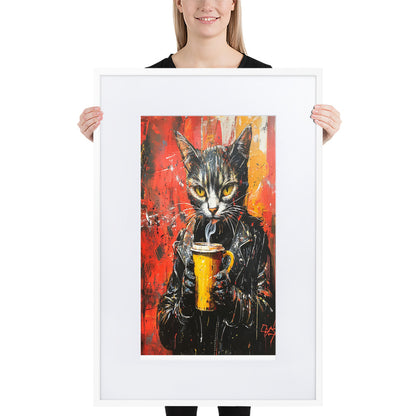 Street Art Feline v8 gerahmtes Poster gerahmtes Poster JLR Design