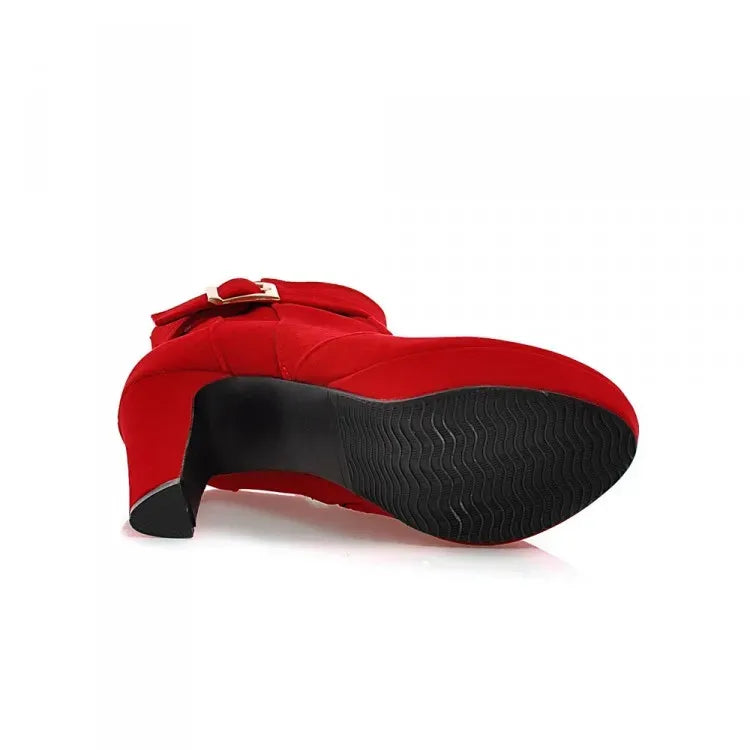 stylische-damen-winter-heels-mit-schnalle-and-absatz-high-heels-jlr-design-35088 - JLR Design