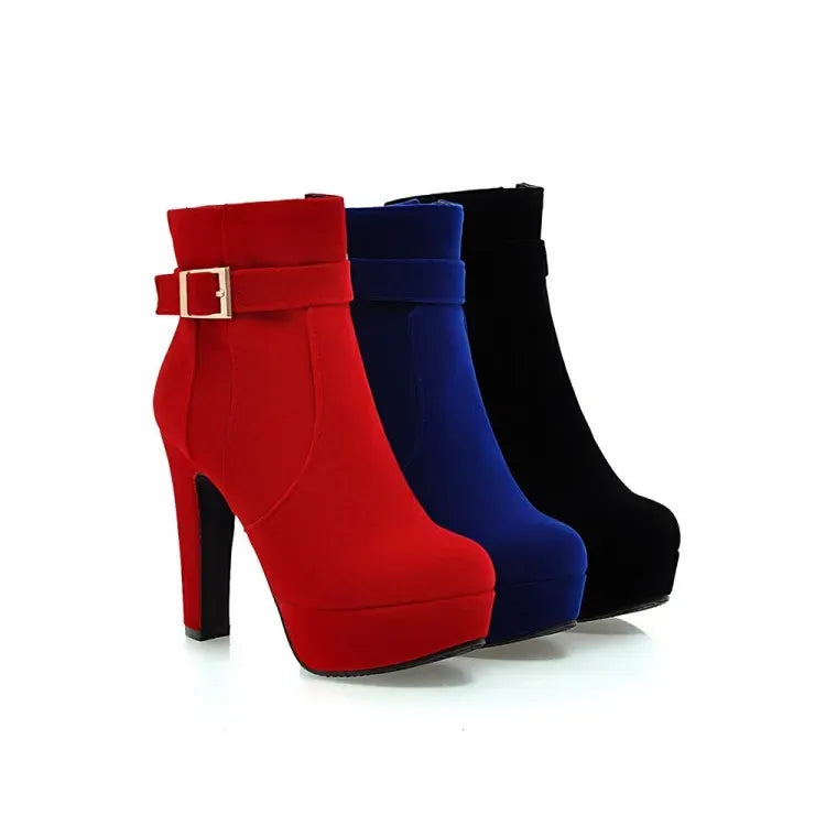 stylische-damen-winter-heels-mit-schnalle-and-absatz-high-heels-jlr-design-77070 - JLR Design