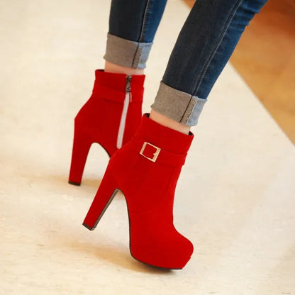 stylische-damen-winter-heels-mit-schnalle-and-absatz-high-heels-jlr-design-91522 - JLR Design