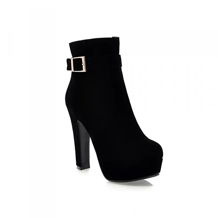 stylische-damen-winter-heels-mit-schnalle-and-absatz-high-heels-jlr-design-98261 - JLR Design