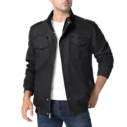 Stylische Herren-Jacke – Vintage-Bomberjacke mit praktischen Taschen Bomberjacke JLR Design