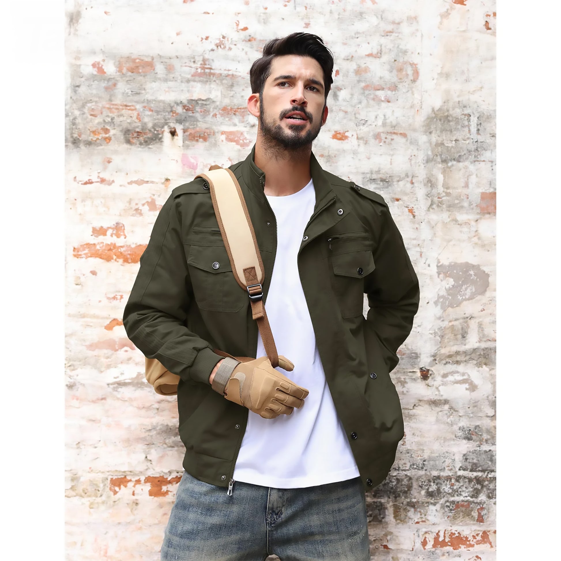 Stylische Herren-Jacke – Vintage-Bomberjacke mit praktischen Taschen Bomberjacke JLR Design