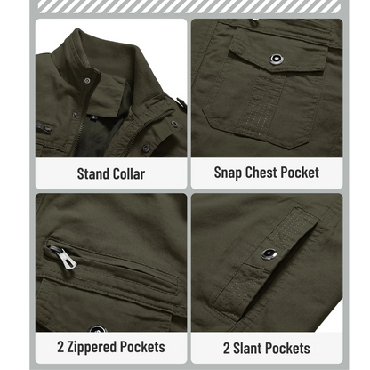 Stylische Herren-Jacke – Vintage-Bomberjacke mit praktischen Taschen Bomberjacke JLR Design