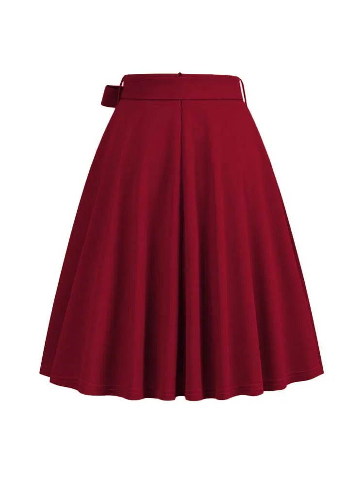 Summer Midi Long Skirt mit Schleife Midi Rock JLR Design