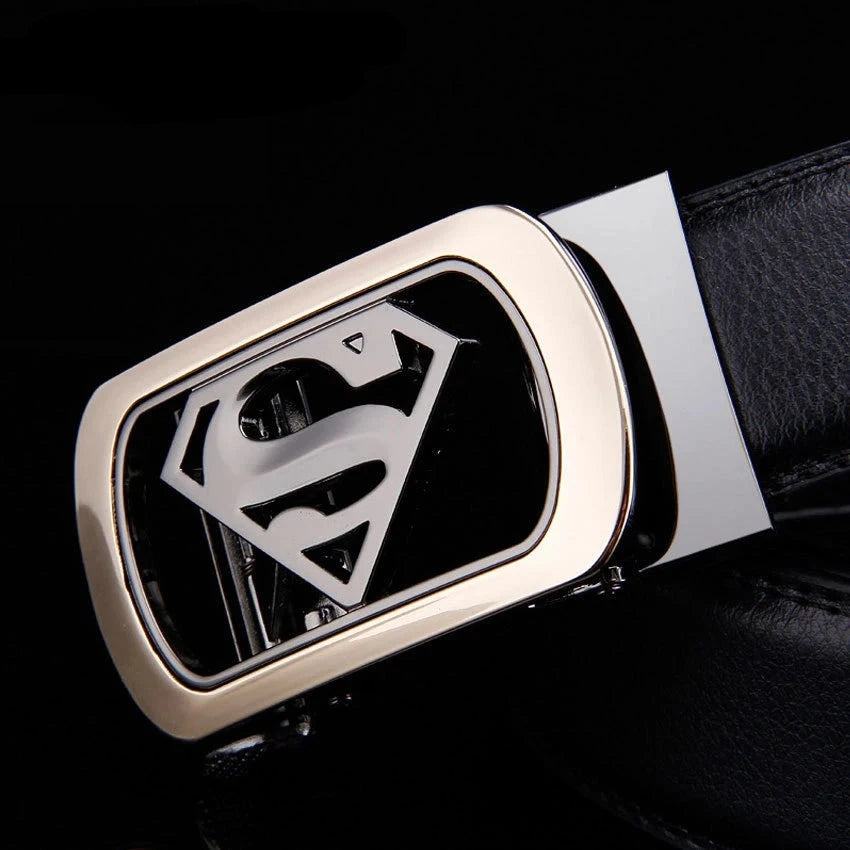 Superman Ledergürtel mit automatischer Schnelle -- Superman Ledergürtel mit automatischer Schnelle - undefined Gürtel | JLR Design