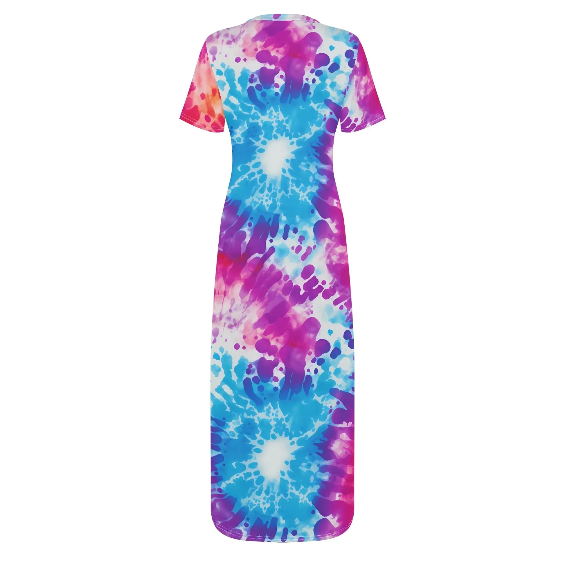 tie-dye-short-sleeve-long-dress-long-dress-jlr-design-32811 - JLR Design