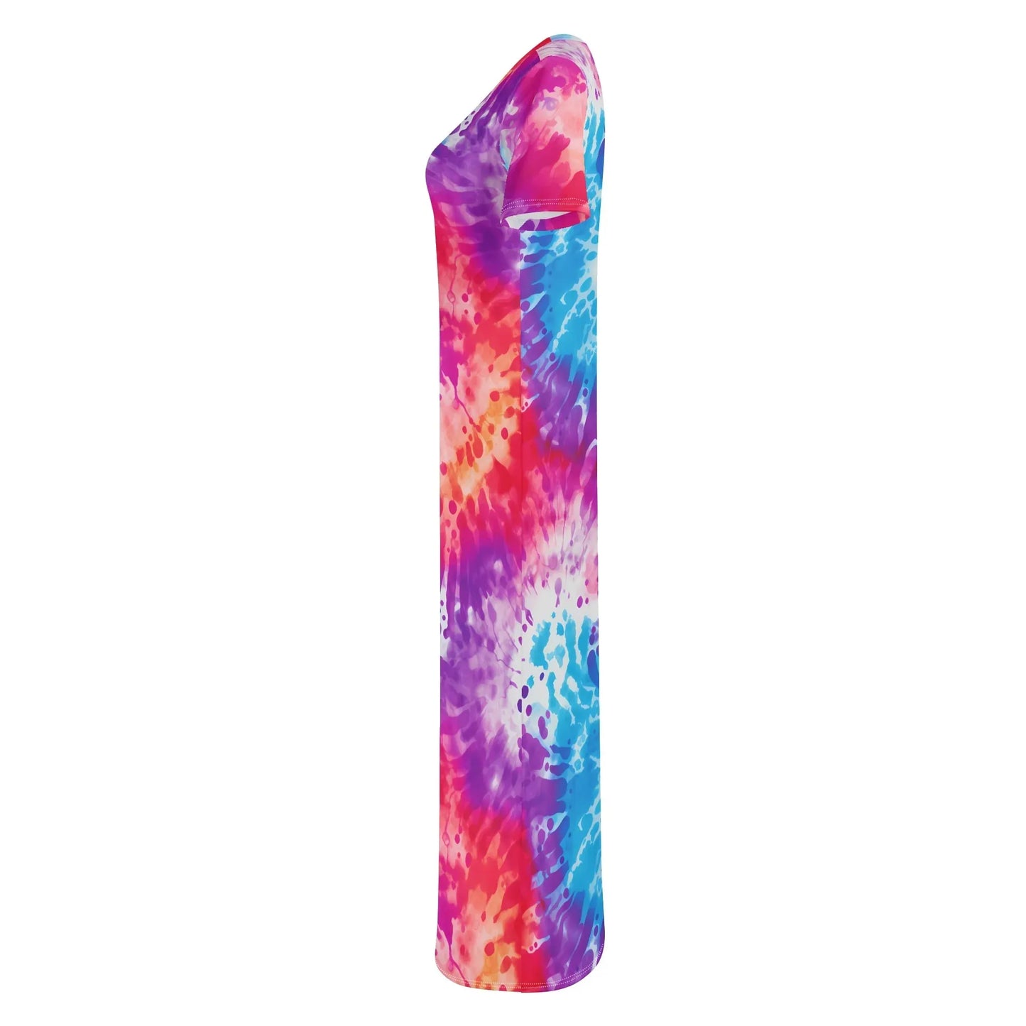 tie-dye-short-sleeve-long-dress-long-dress-jlr-design-20392 - JLR Design