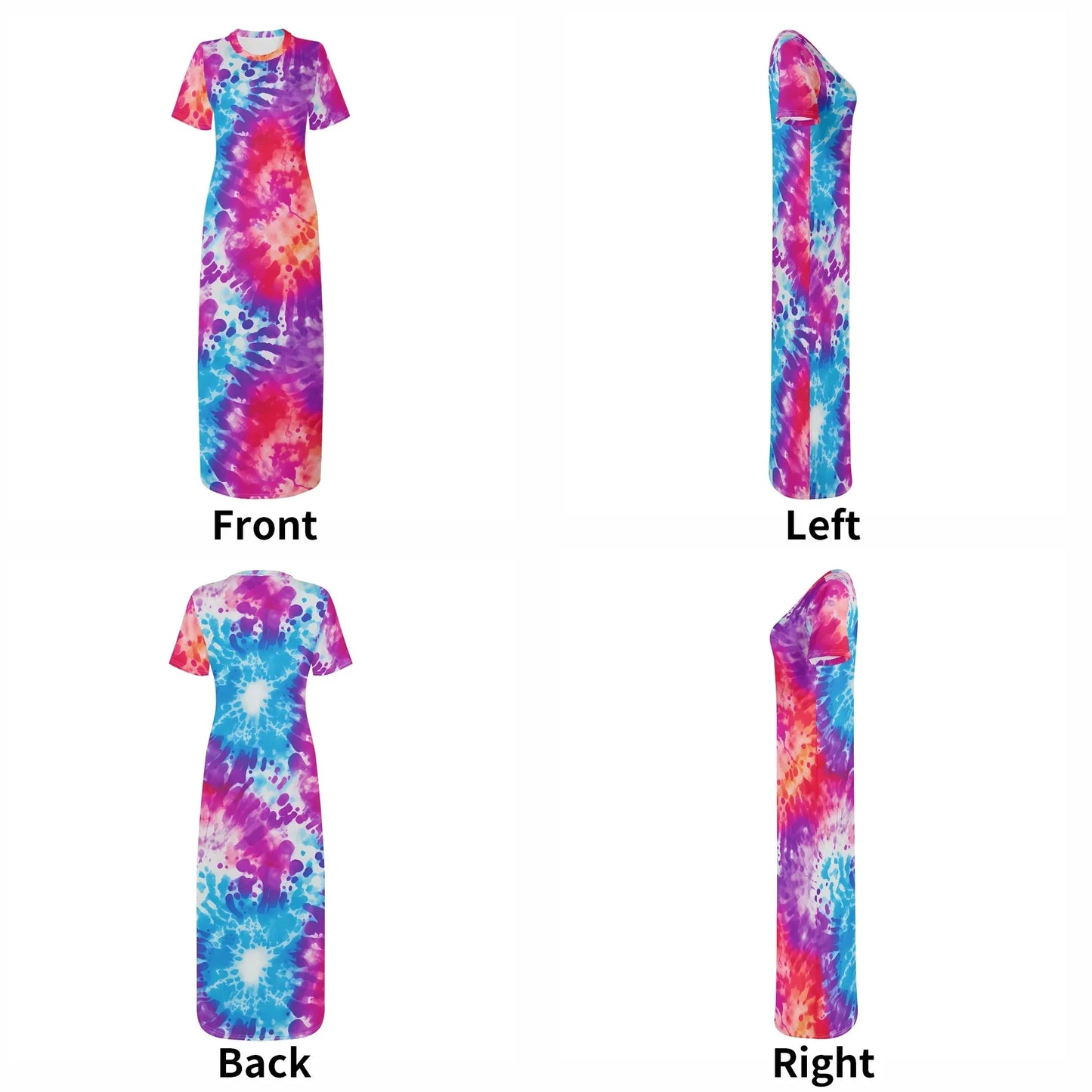 tie-dye-short-sleeve-long-dress-long-dress-jlr-design-61752 - JLR Design