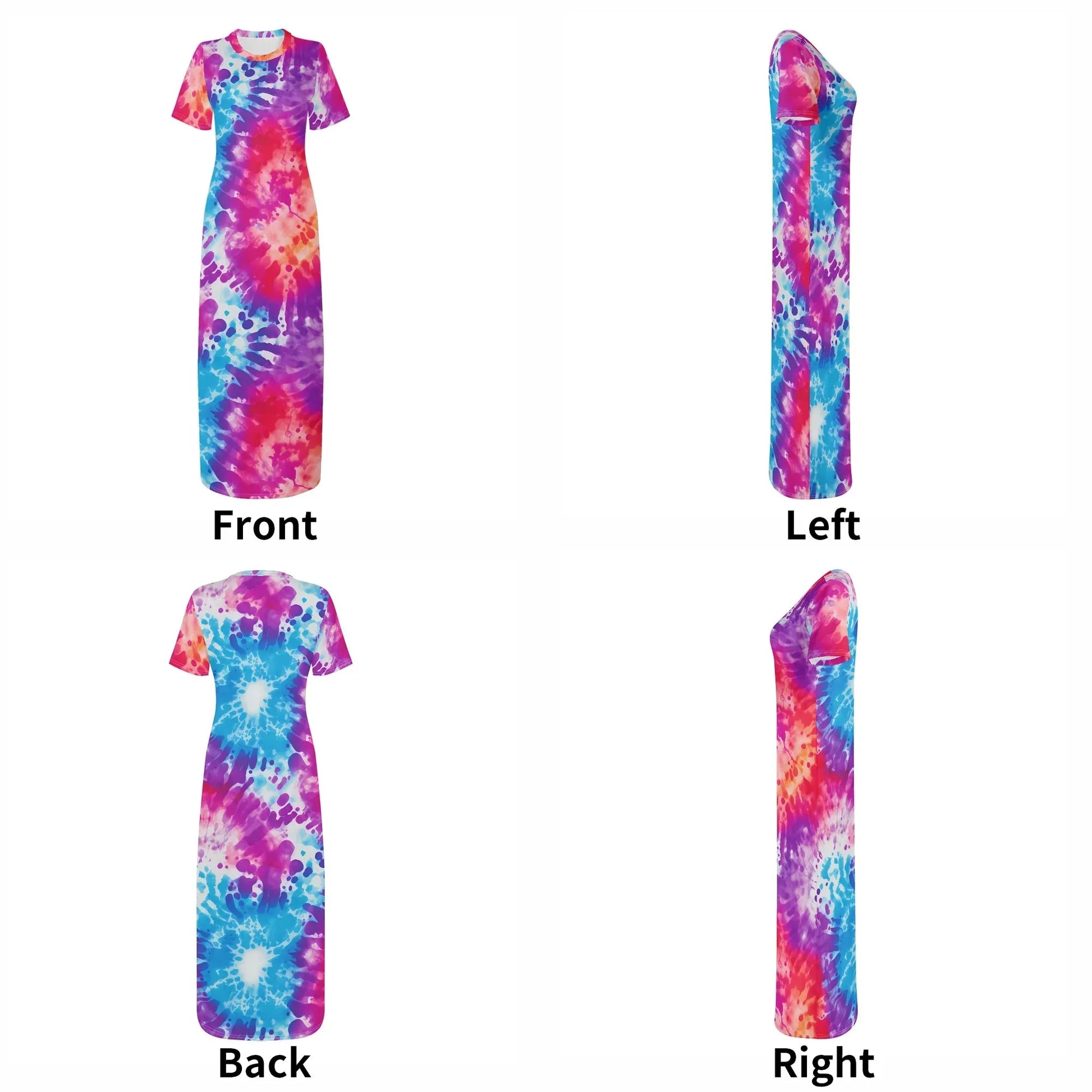 tie-dye-short-sleeve-long-dress-long-dress-jlr-design-61752 - JLR Design