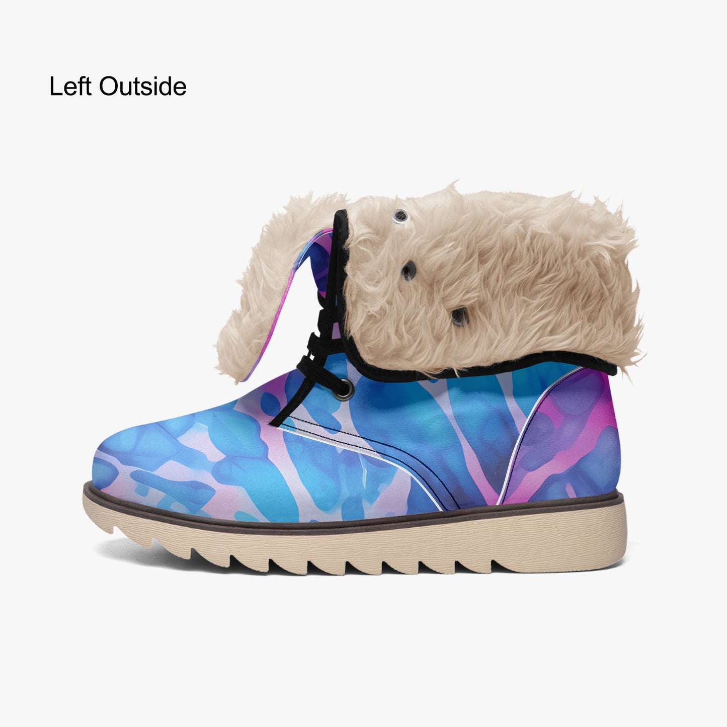 Tie Dye v1 Chic Boots mit Plüschfutter Stiefel JLR Design