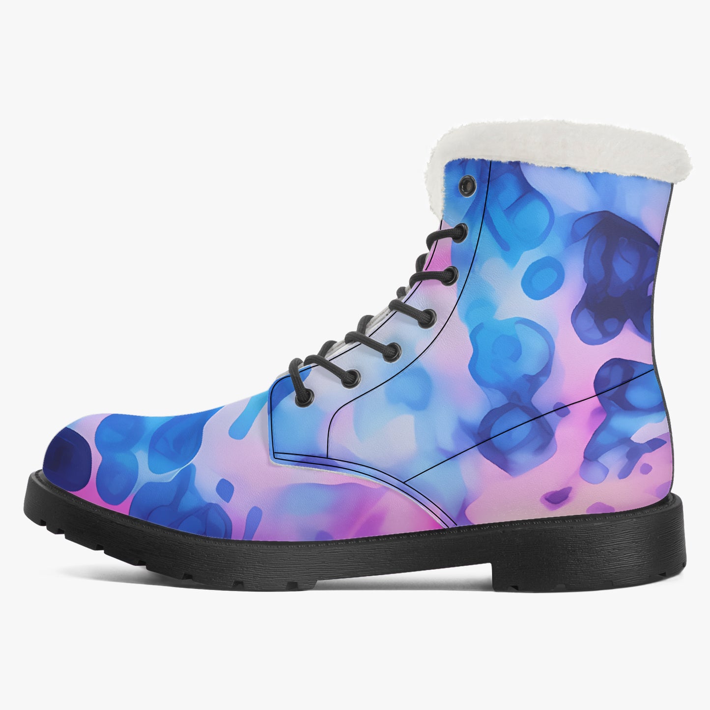 Tie Dye v1 Faux Fur Leder Boots Boots JLR Design