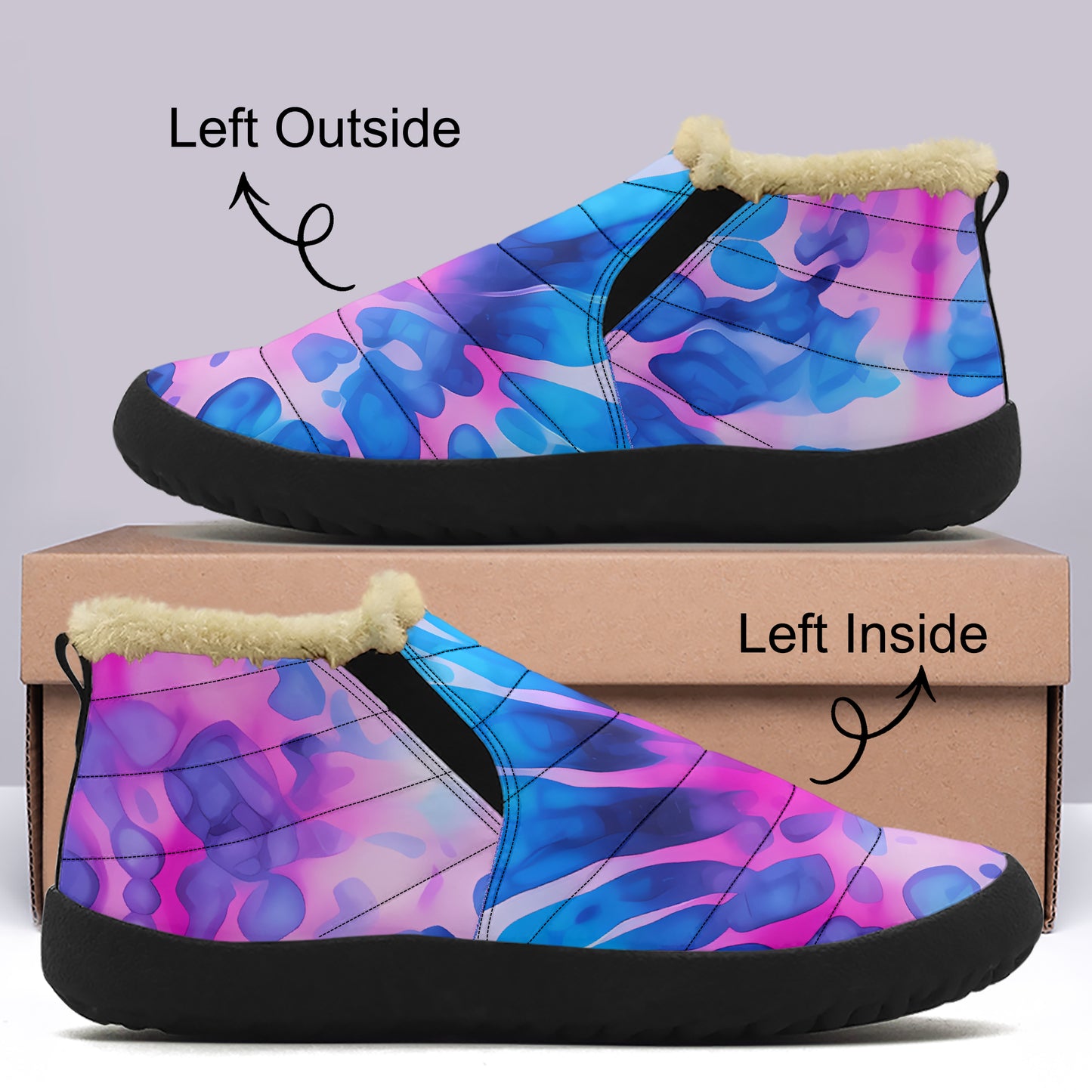 Tie Dye v1 Faux Fur Slipper Slipper JLR Design